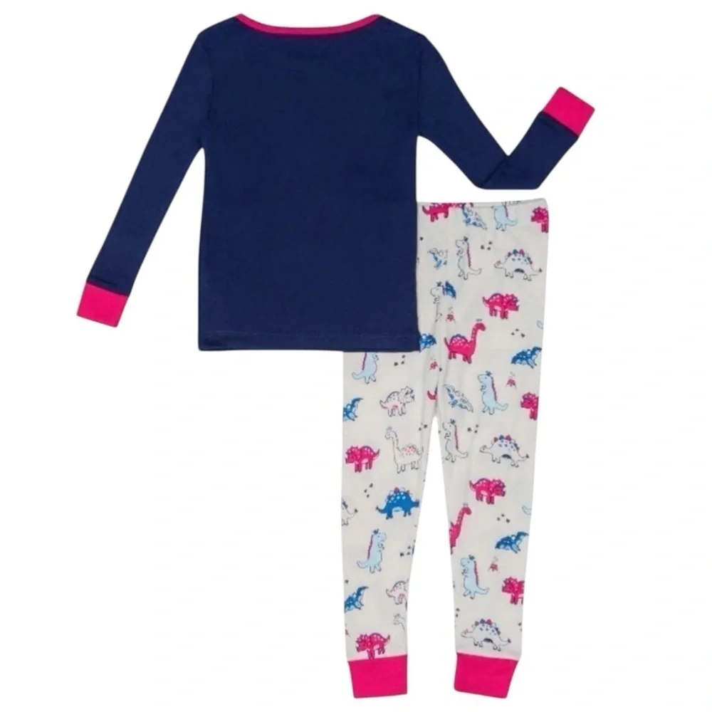 𝅺Wonder Nation Infant Girls 12 Mo Dinosaur Pajamas Long Sleeve Sleepy Saurus NWT